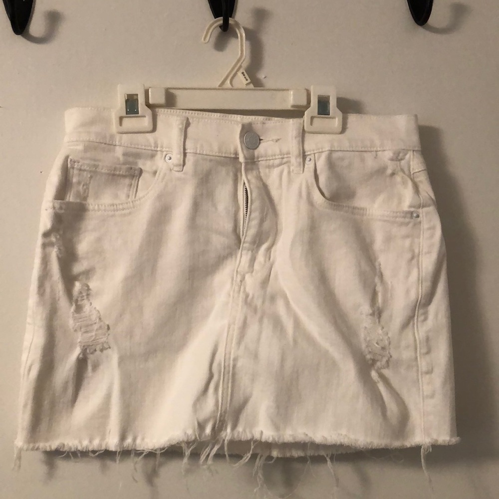 Express white denim skirt